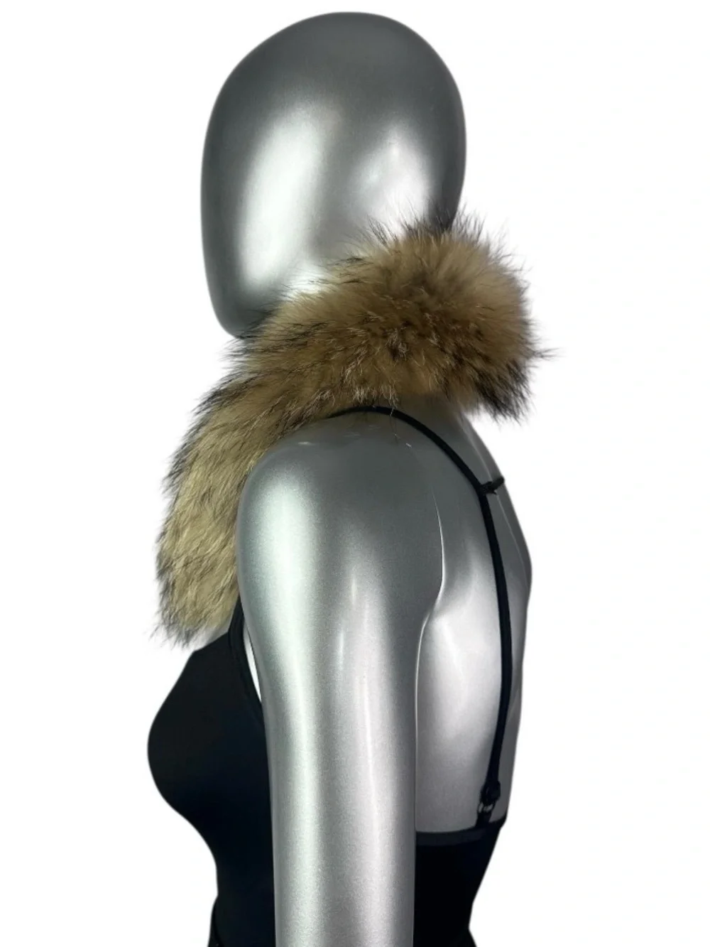 FINN RACCOON Collar, 22”, Certified Vintage Fur